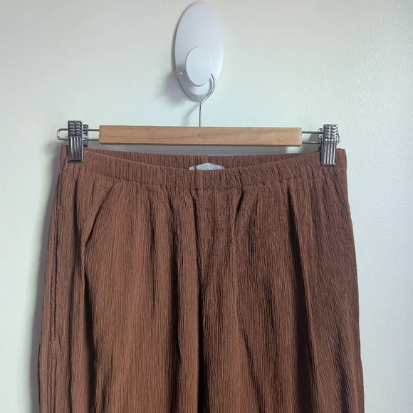 EVERLANE Brown The Naia Minimalist Casual Ripple Pull On Pant Extra-Small - Picture 5 of 15